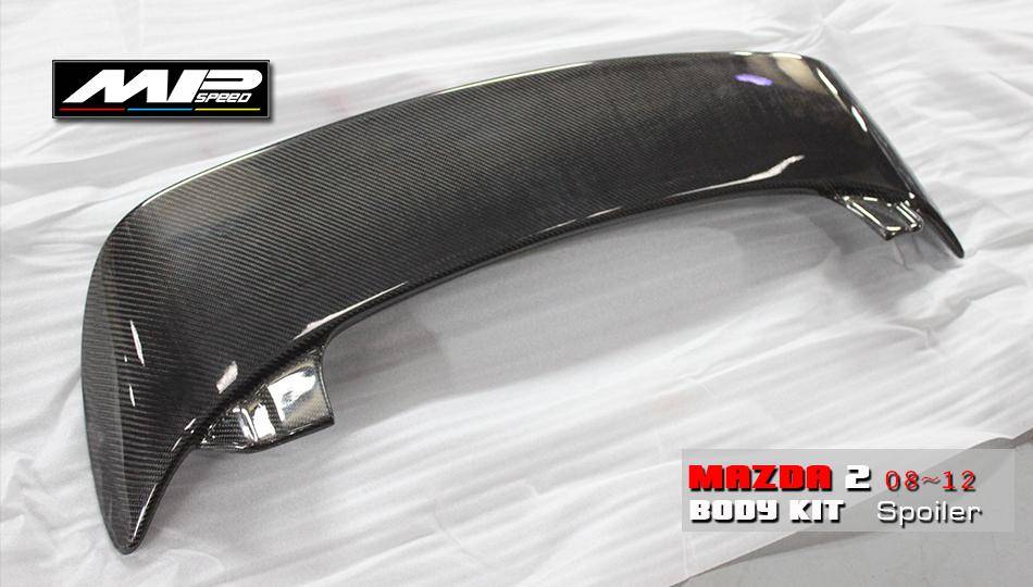 2008-2012 Mazda 2 K Style Spoiler (Twin Side)-Carbon Fiber