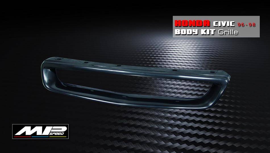 1999-2000 Civic 2/3/4Dr T-R Style Front Grille W/Aluminum Mesh Black 1999-2000 Civic 2/3/4Dr T-R Style Front Grille W/Aluminum Mesh Black