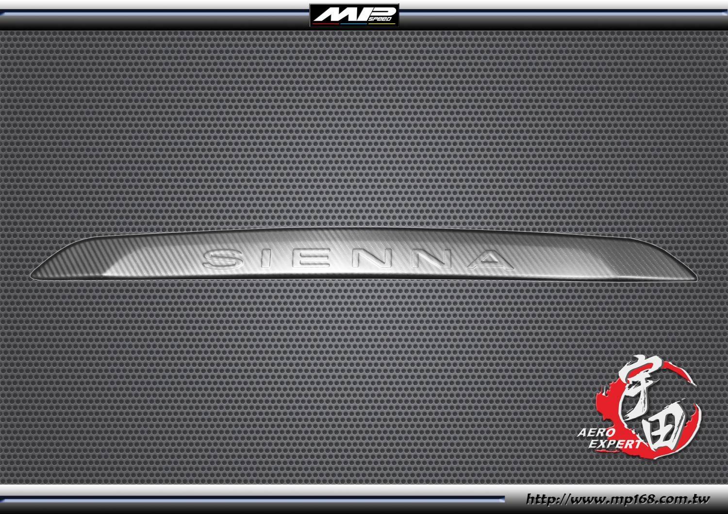 2011-2020 TOYOTA 豐田 SIENNA後飾條 消光碳纖紋