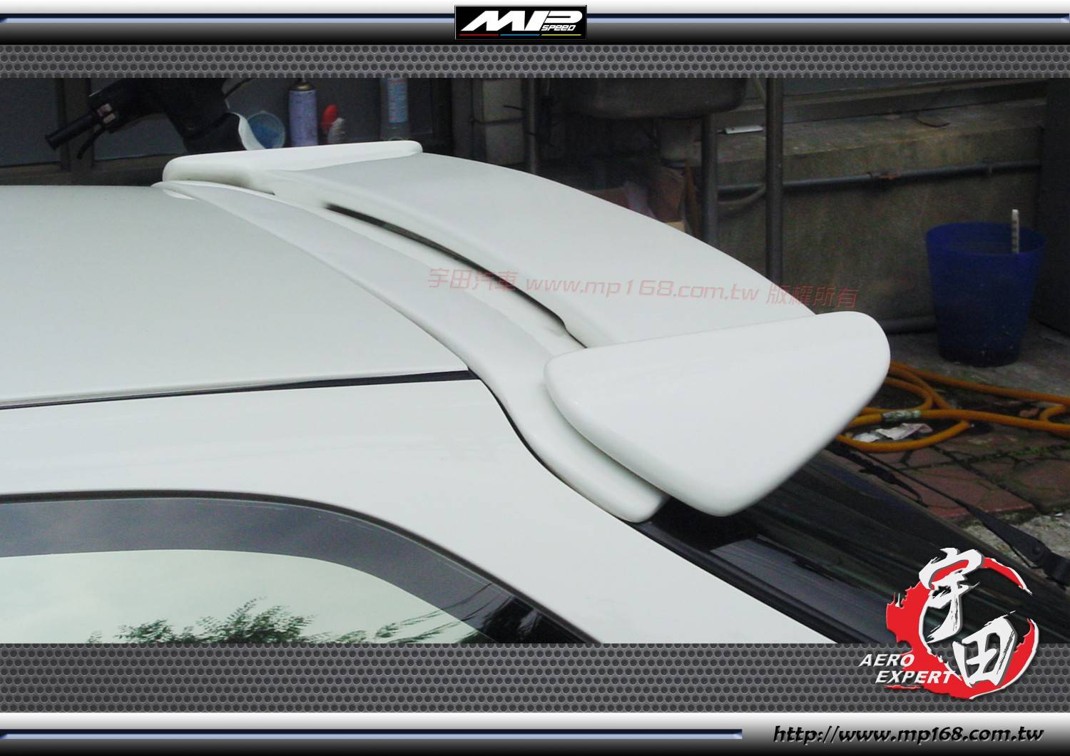 1996-2000 CIVIC K8 EK <br>3門TR款尾翼<br>-(上層+下層) FRP-底漆