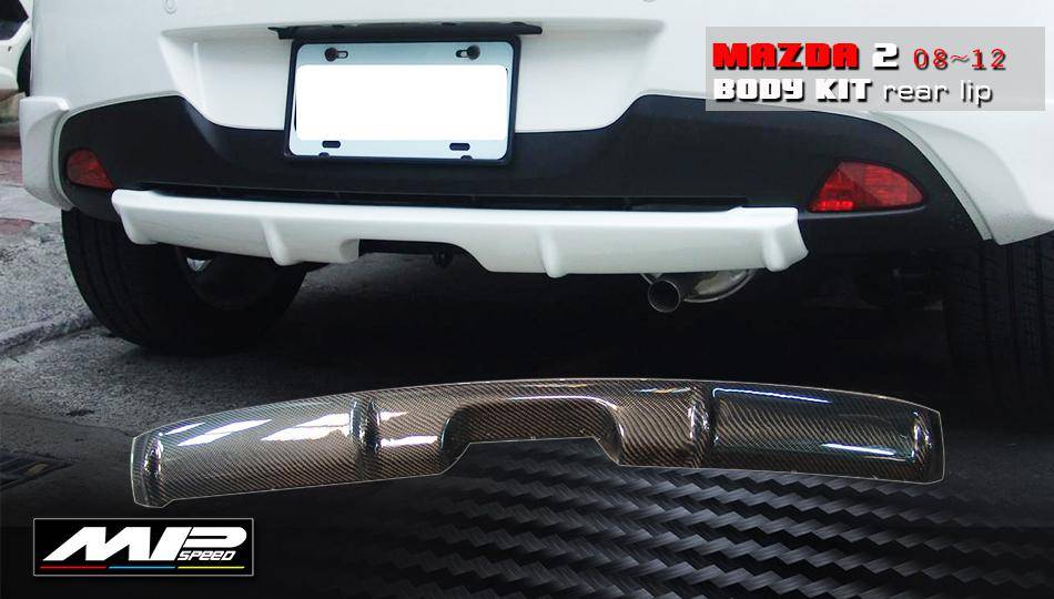 2008-2012 Mazda 2 Among Rear Lip-Carbon Fiber