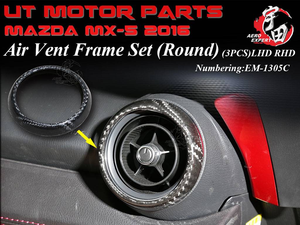 2016-UP Mazda Miata MX5 Air Vent Frame Set (Round)