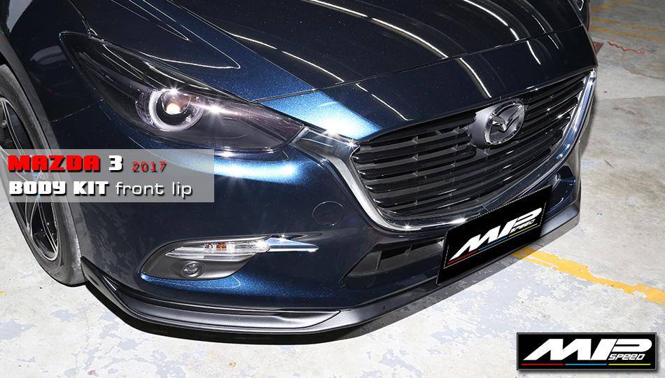 2017-2018 Mazda 3 4/5D MZ Style Front Lip (Textured)