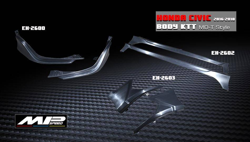 2016-2018 Civic 2/4D MD-T Front Lip+Rear Lip+Side Skirts