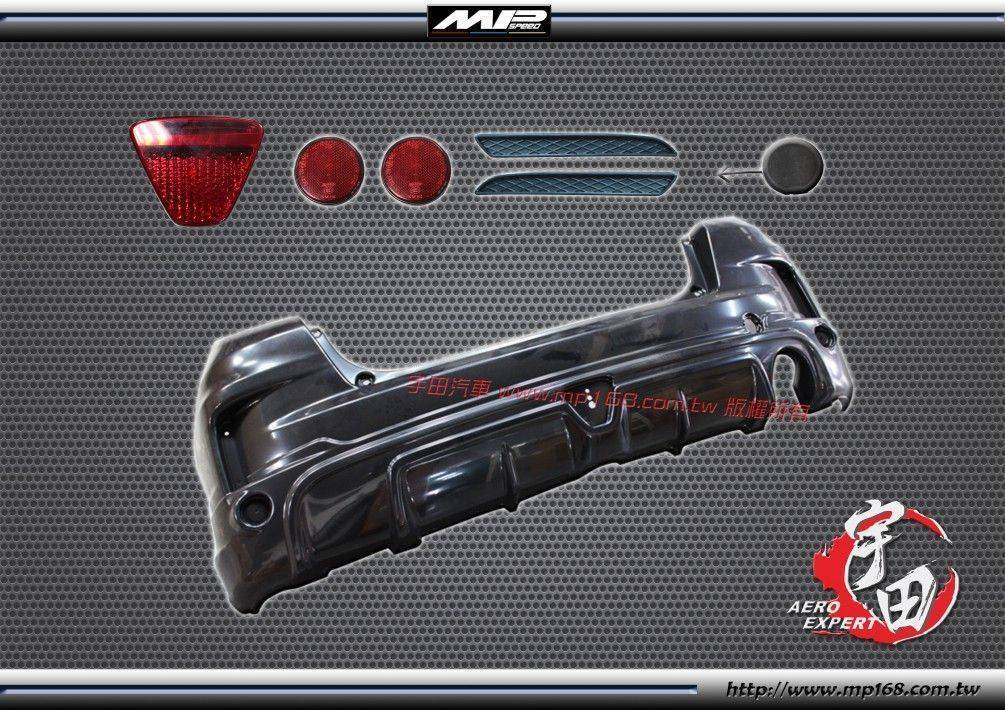 2008-2013 HONDA FIT 本田 FIT LG RS款 後保桿-單出 (11年造型)+LED後保剎車燈總成