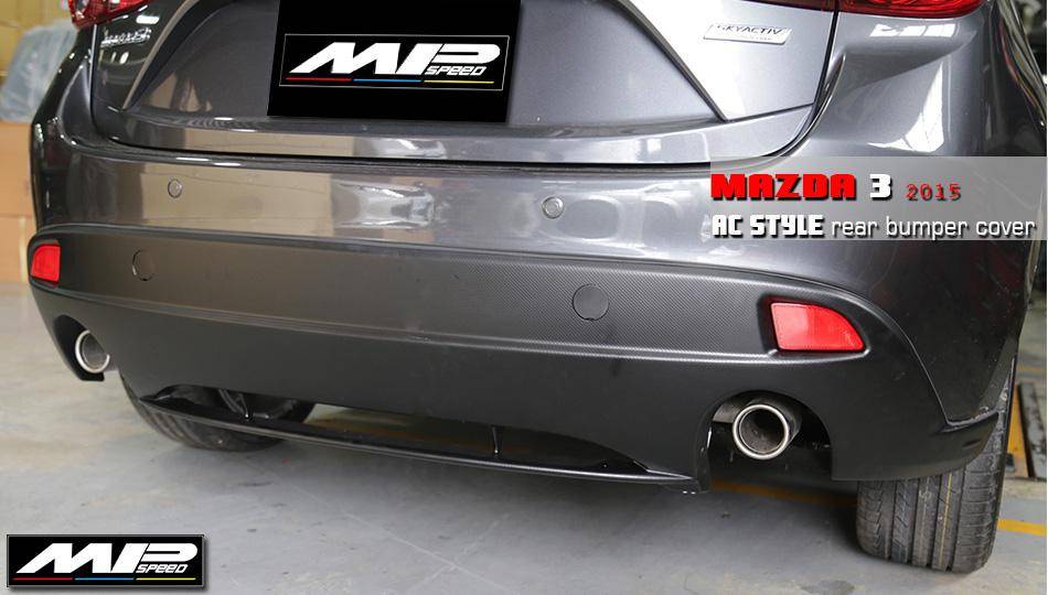 2014-2016 Mazda 3 5D MZ Rear Lip-Dual Exhaust (Textured)