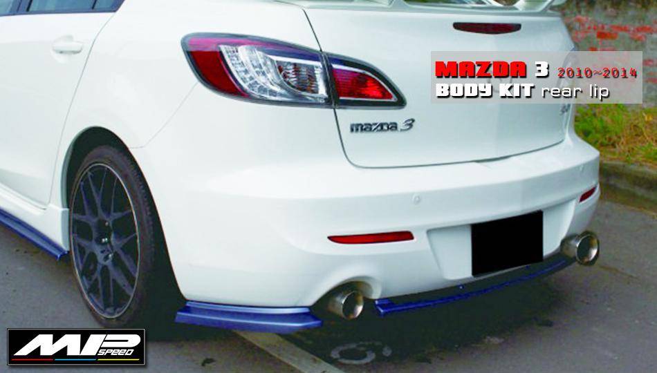 2010-2013 Mazda 3 4D MP Style Rear Spoiler (twin oulet)(3Pcs/Set)