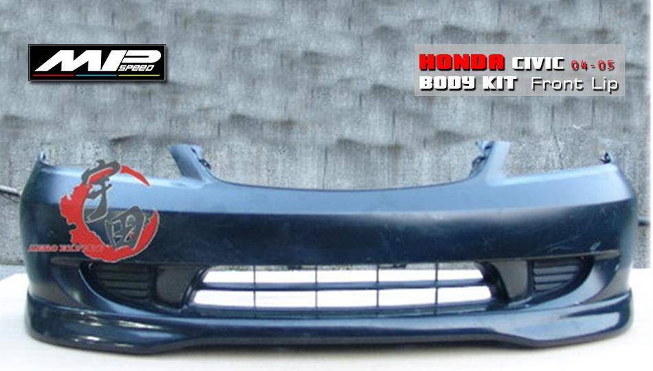 2004-2005 Civic K10 ES 4D T-R Style Front Lip