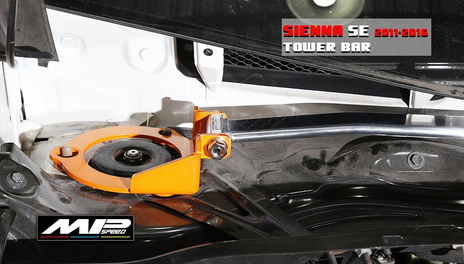 2011-2020 Toyota Sienna Front Strut Bar (Orange)-Summit