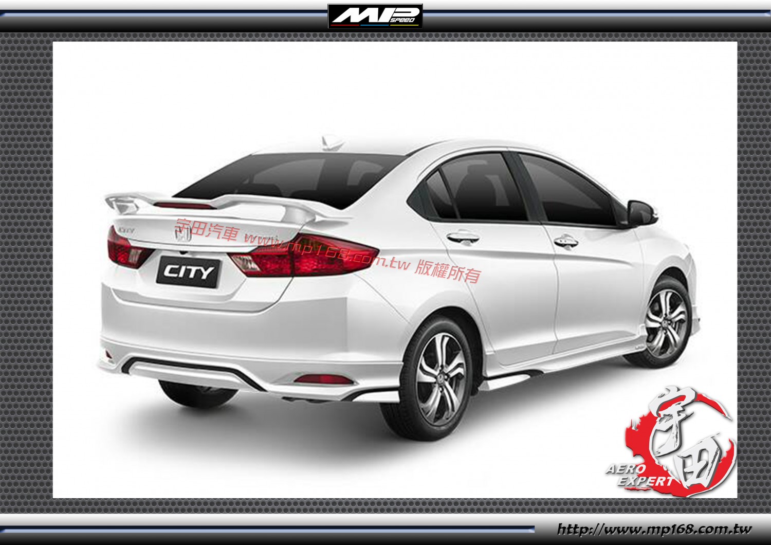 2014-2020 Honda City Rear Spoiler W/LED