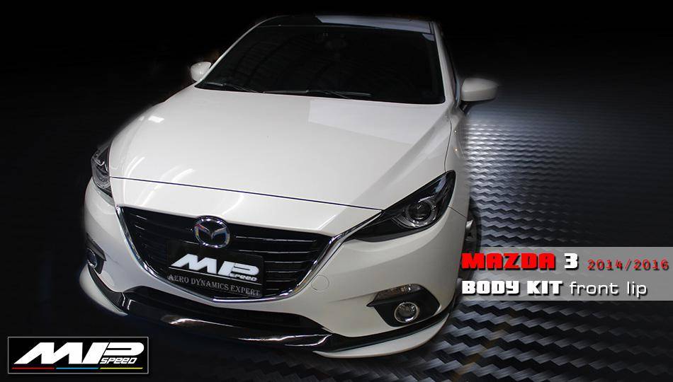2014-2016 Mazda 3 5D V Style Front Lip