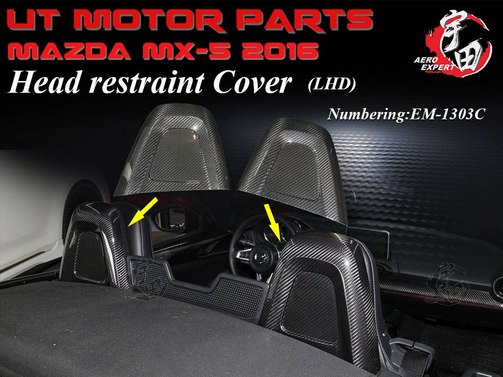 2016-UP Mazda Miata MX-5 Head restraint Cover Trim