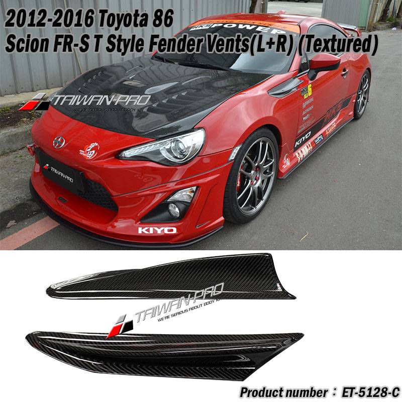 2012-2016 Toyota 86 / Scion FR-S T Style Fender Vents(L+R)