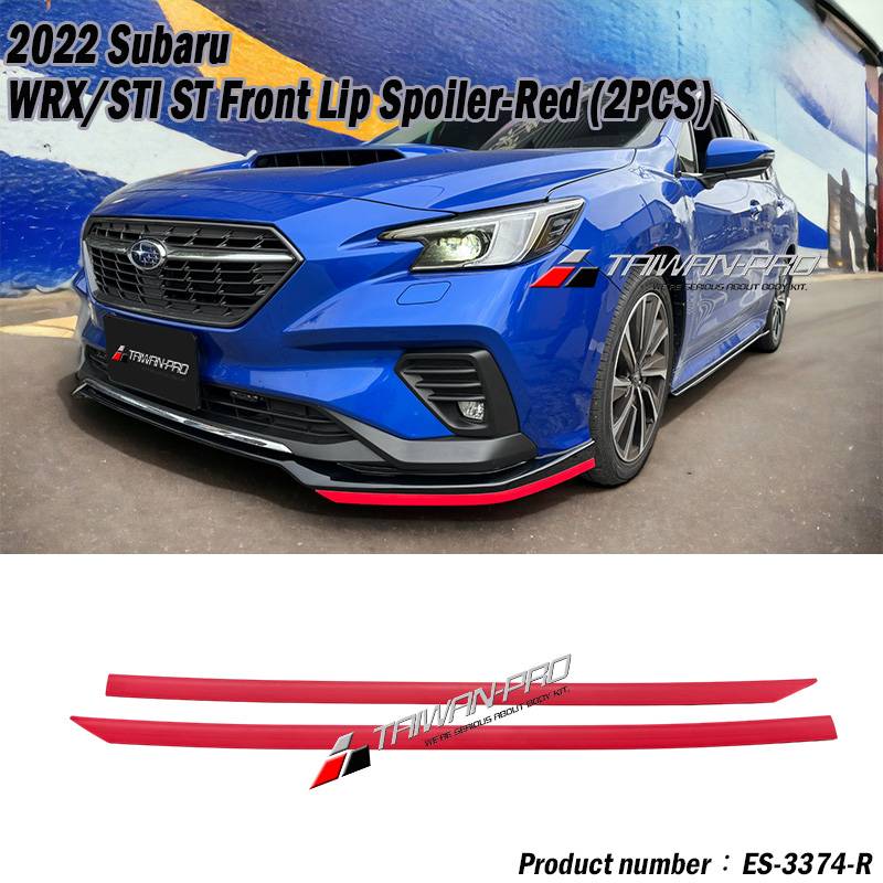 2022-2025 WRX Wagon/Levorg 5D ST Front Lip Spoiler-Red (2PCS)