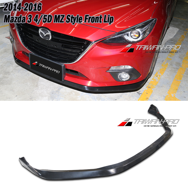 2014-2016 Mazda 3 4/5D MZ Style Front Lip