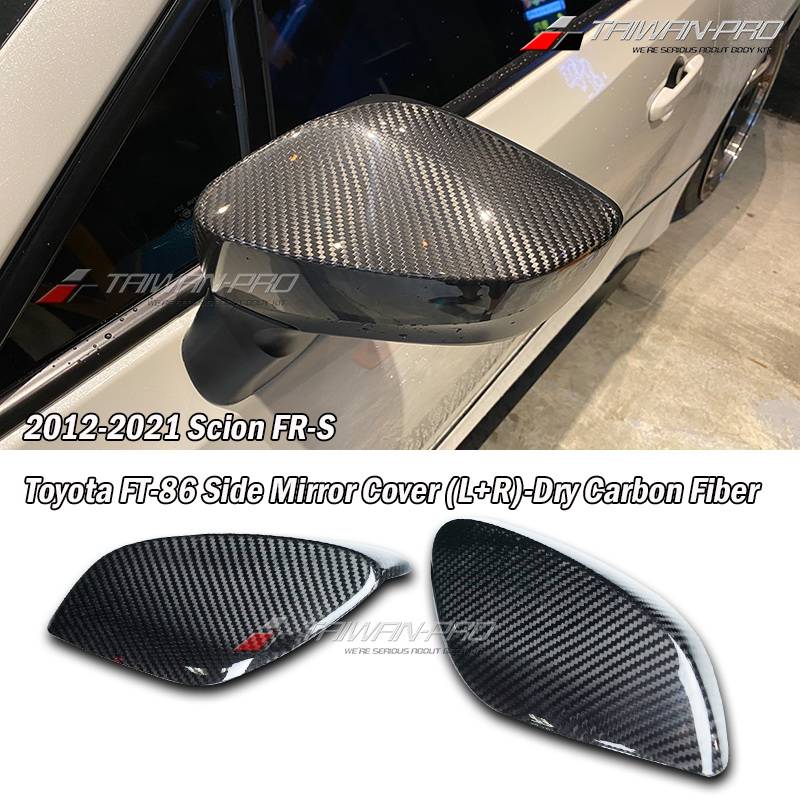 2012-2021 Scion FR-S / Toyota FT-86 Side Mirror Cover (L+R)-Dry Carbon Fiber