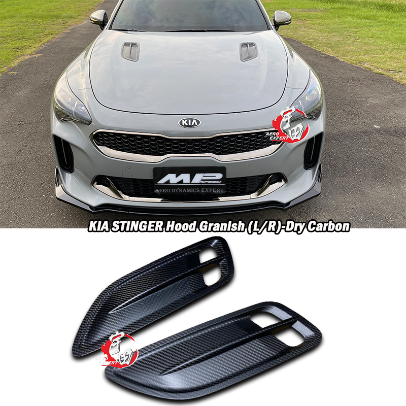 2018-2022 KIA Stinger Hood Granish (L/R)-Dry Carbon