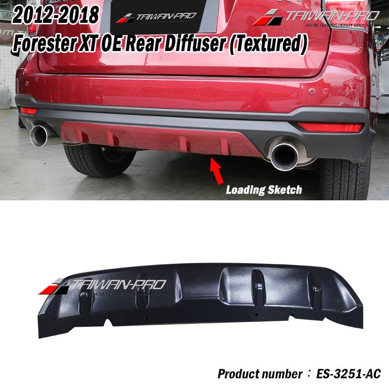 2012-2018 Forester XT OE Rear Diffuser (Textured)