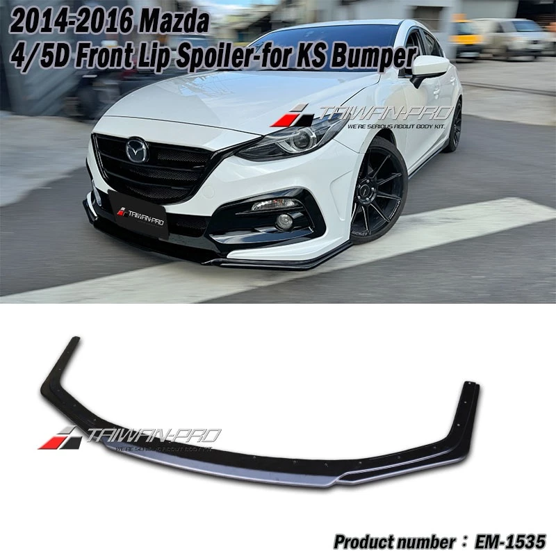2014-2016 Mazda 4/5D Front Lip Spoiler-for KS Bumper