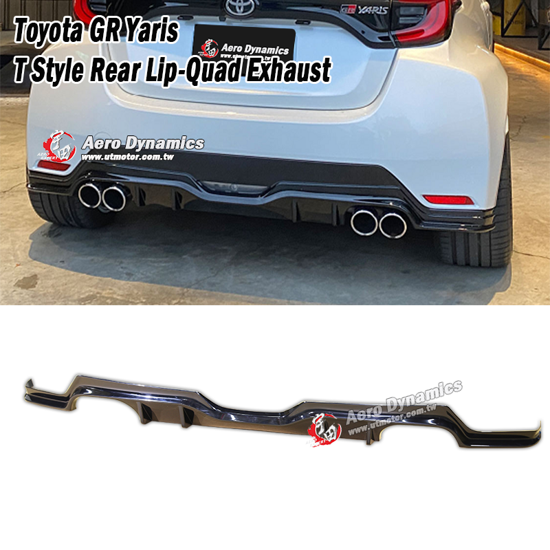 2021 Toyota GR Yaris T Style Rear Lip-Quad Exhaust 2021 Toyota GR Yaris T Style Rear Lip-Quad Exhaust