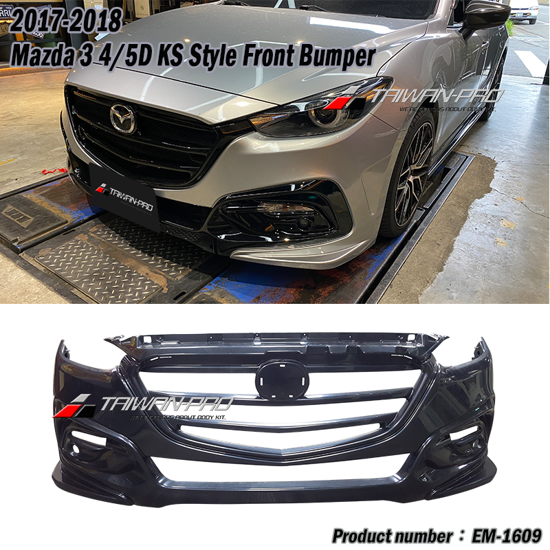 2017-2018 Mazda 3 4/5D KS Style Front Bumper