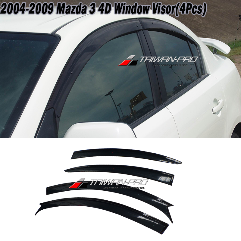 2004-2009 Mazda 3 馬自達 3 4D 晴雨窗 (4件式)