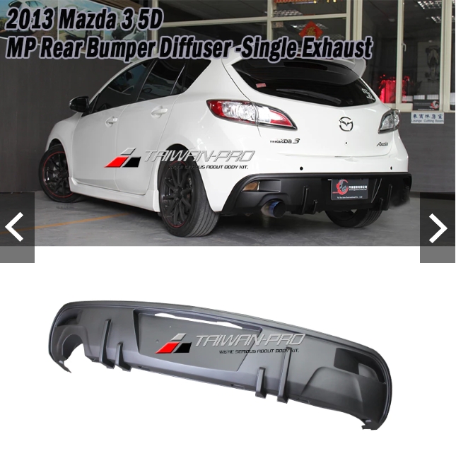 2013-2014 Mazda 3 馬自達 3 5D MP后飾板-單管 ABS 2013-2014 Mazda 3 馬自達 3 5D MP后飾板-單管 ABS