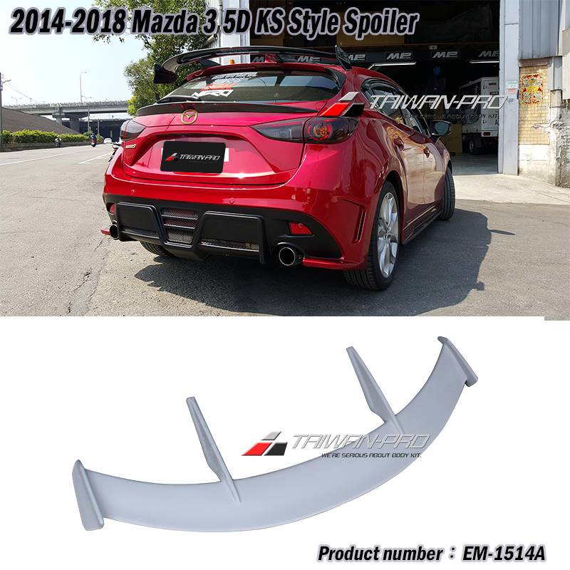 2014-2018 Mazda 3 5D KS Style Spoiler