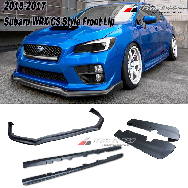 2014-2017 Subaru WRX/STI CS款 前+側裙+後-底漆+平光黑