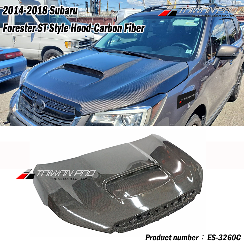 2014-2018 Subaru Forester ST Style Hood-Carbon Fiber
