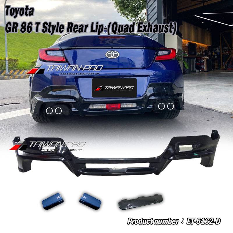 2022-2025 Toyota GR86 T Style Rear Lip-(Quad Exhaust)