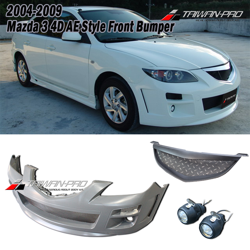 2004-2009 Mazda 3 馬自達 3 4D AE款前保桿+霧燈