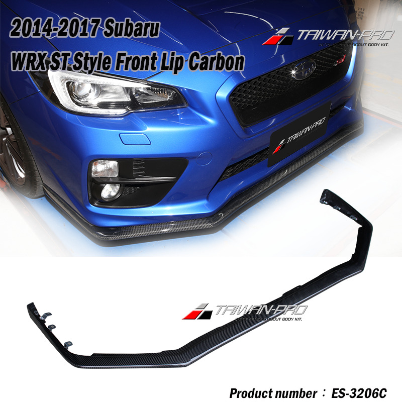 2014-2017 Subaru WRX ST Style Front Lip Carbon