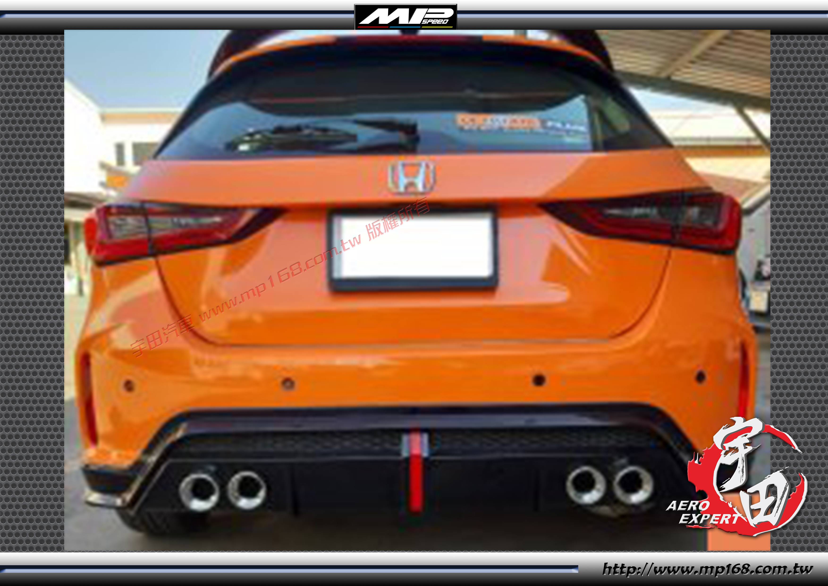 2021 Honda City 5D Sport Type Rear Lip (Incl. 4 PCS Pipe)