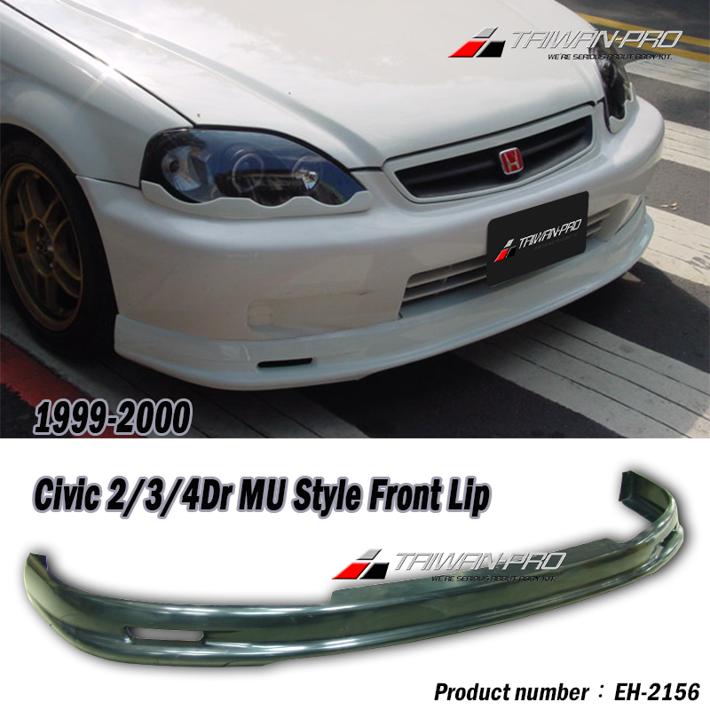 1999-2000 Civic 2/3/4Dr MU Style Front Lip
