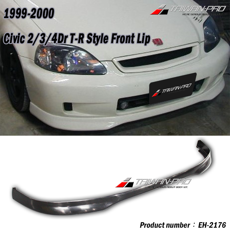 1999-2000 Civic 2/3/4Dr T-R Style Front Lip