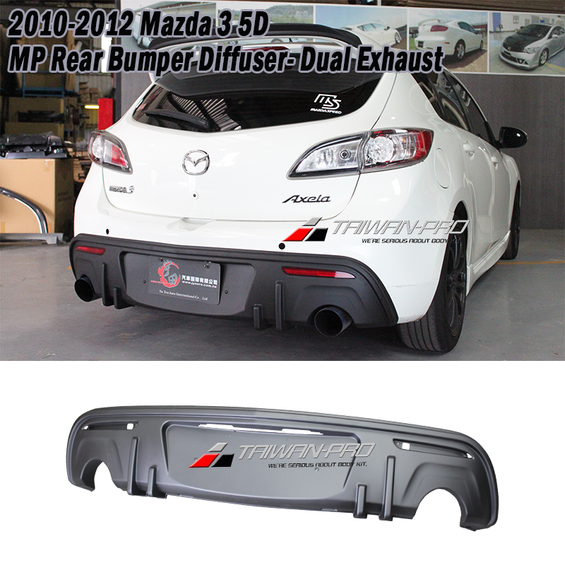 2010-2012 Mazda 3 馬自達 3 5D MP后飾板-雙管 2010-2012 Mazda 3 馬自達 3 5D MP后飾板-雙管