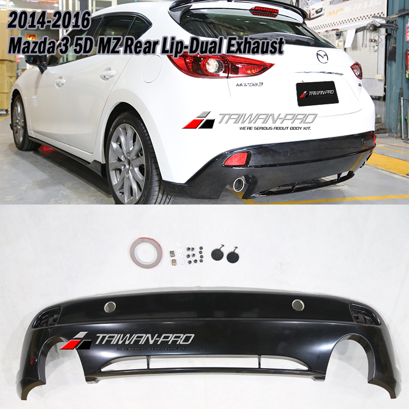 2015-2016 Mazda 3 馬自達 3 5D MZ款後中包-雙管 2015-2016 Mazda 3 馬自達 3 5D MZ款後中包-雙管