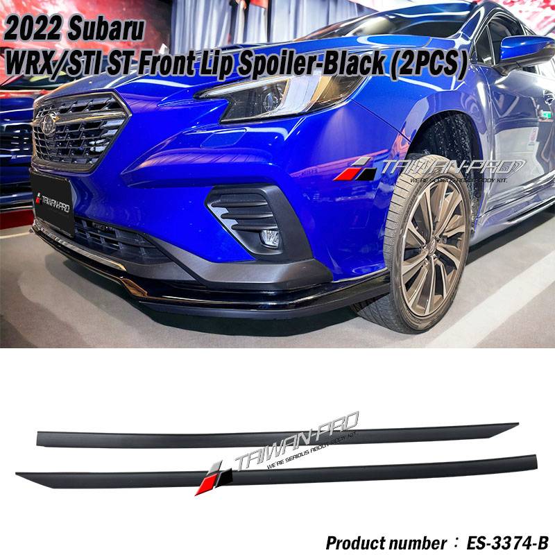 thumbnail image 2 of ZTT ST-Style Front Bumper Lip Spoiler For 2022-2025 Subaru WRX | Gloss Black ABS | Performance/Custom Fit 2 of 2