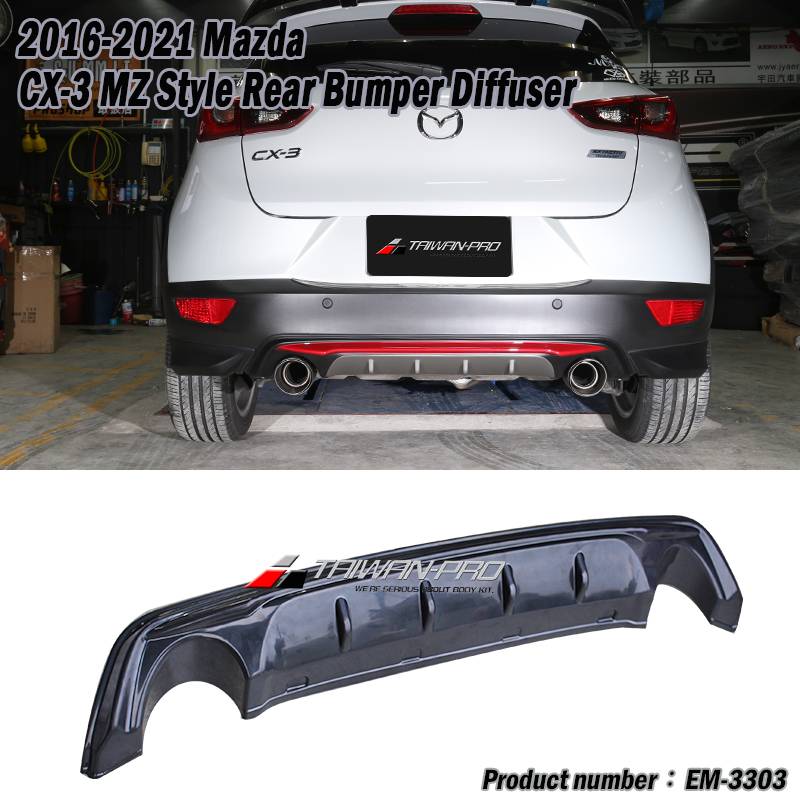 2016-2021 Mazda CX-3 MZ Style Rear Bumper Diffuser